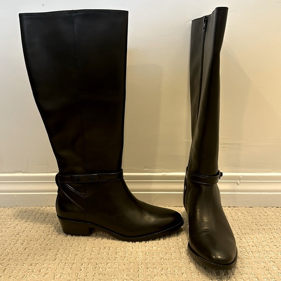 Coach black leather boots, size 8 - Picture 1 of 4